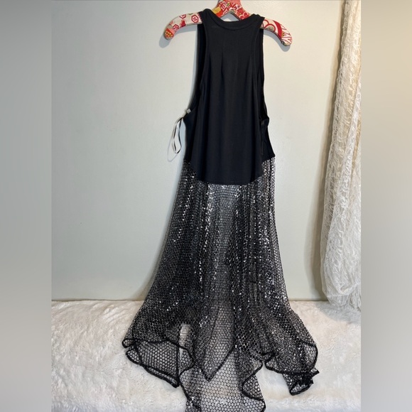 Free People Another Galaxy Racer Back Tee Maxi Top L - Picture 7 of 7